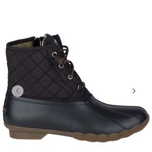 Sperry Brand New saltwater quilt black boots women’s size 7.5